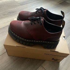 NWOT Dr. Martens oxblood platform loafers